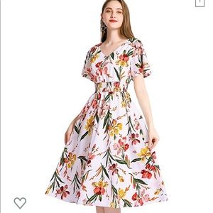 Floral Flutter sleeve sundress